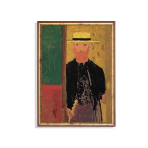 Printed and Shipped | Vintage Abstract Portrait Painting | Antique Portrait | Vintage Wall Decor | Classic Fine Art | Physical Prints