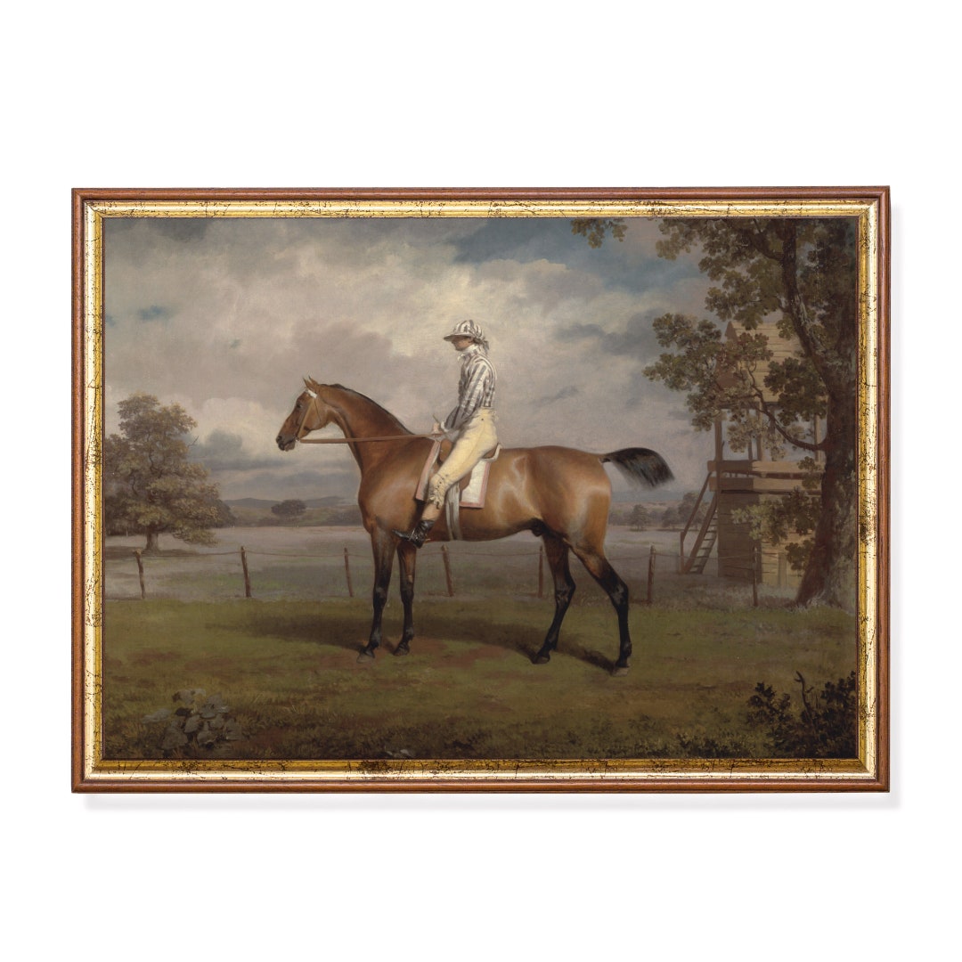 Vintage Horse Painting | Antique Equestrian Art Print (digital Download ...