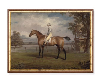 Vintage Horse Painting | Antique Equestrian Art Print (Digital Download)