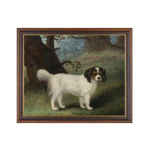 Printed and Shipped | Vintage Dog Painting | Antique Animal Print | Spaniel Rustic Art | Animal Lover Gift | Fine Art | Physical Prints