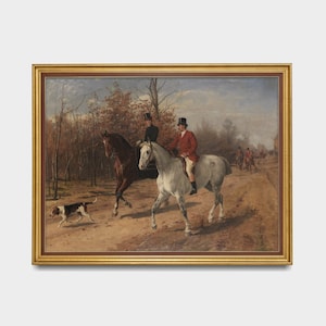 Print and Ship | Vintage Horse Painting | Antique Equestrian Print ...
