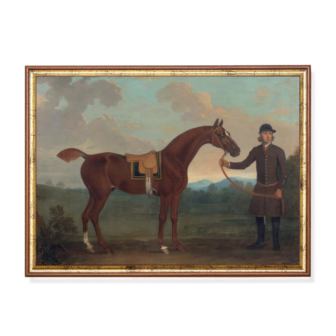 Vintage Horse Painting: Antique Equestrian Art Print - Etsy