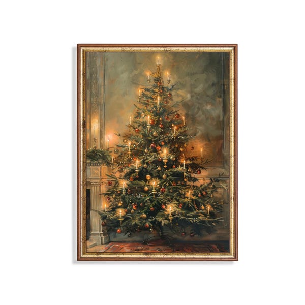 Christmas Tree Painting: Holiday Celebrations Art Print