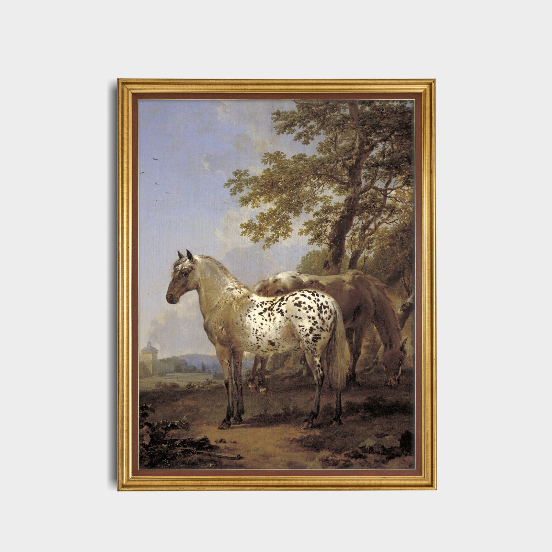 Vintage Horse Painting | Antique Equestrian Art Print (digital Download ...