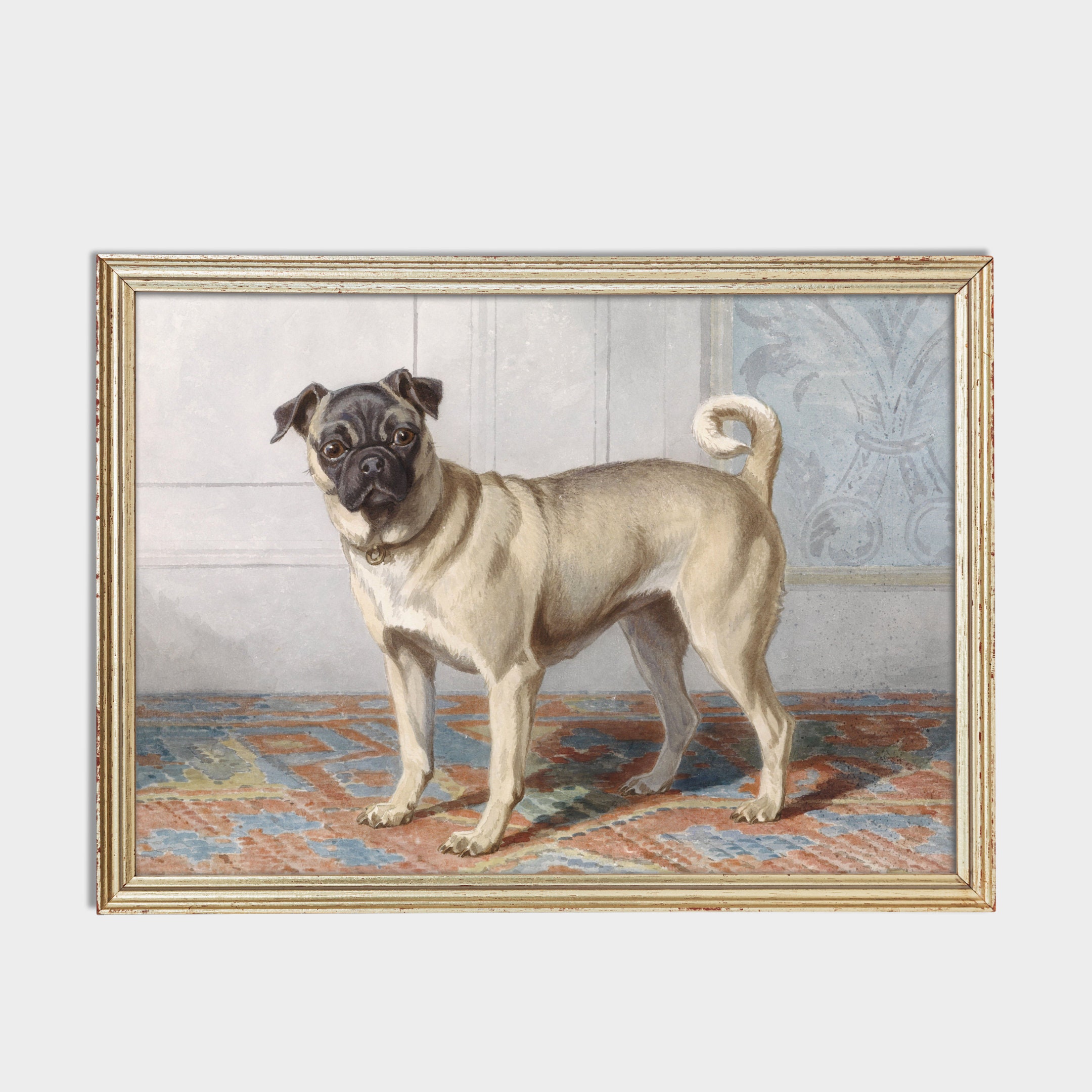 Carte de vœux for Sale avec l'œuvre « Chiot carlin mignon joyeux anniversaire » de l'artiste JeffBartels