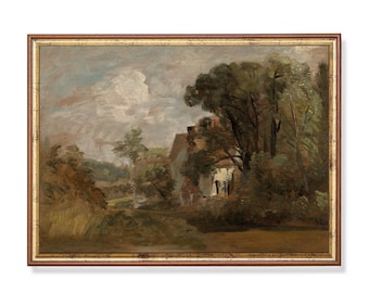 John Constable Willy Lott’s House Print – English Countryside Cottagecore Wall Art
