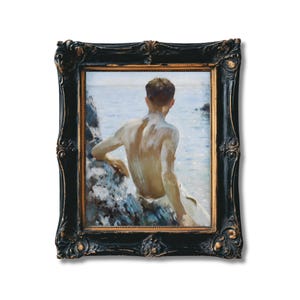 Henry Scott Tuke - Vintage Beach Study Art Print: Coastal Nautical Decor