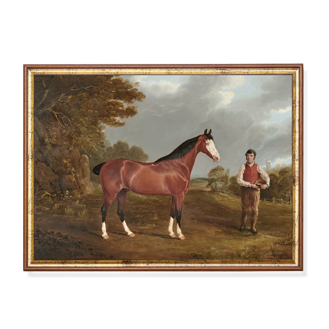 Vintage Horse Painting | Antique Equestrian Art Print (digital Download ...