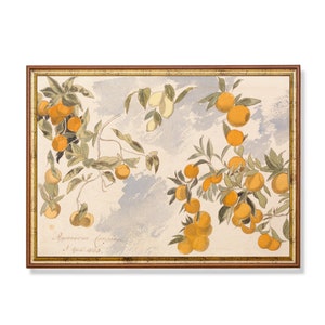 Vintage Fruits Painting | Still Life Painting | Lemon Oranges Art | Antique Art Printable | Fruit Trees | Kitchen Decor | Digital Download