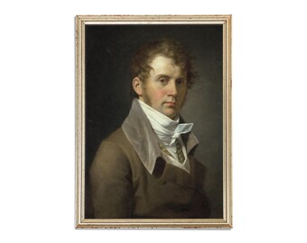 19世紀紳士の肖像画版画：修復された貴族の油絵 - Etsy 日本