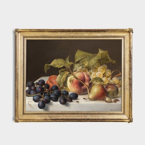 Vintage Fruit Still Life Painting: Kitchen Farmhouse Decor (mailed ...
