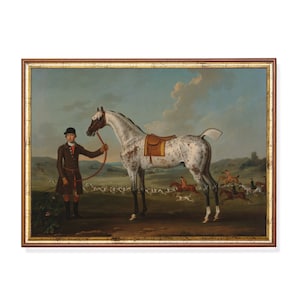 Vintage Equestrian Art Print: 18th Century Horse & Rider (Digital Download
