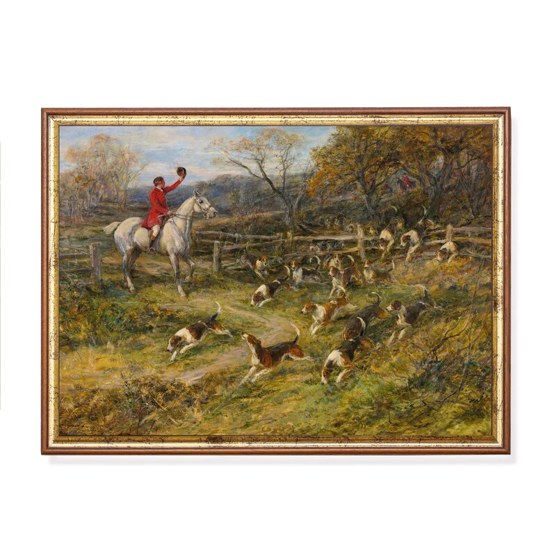 Vintage Fox Hunt Print: English Equestrian Sporting Scene - Etsy
