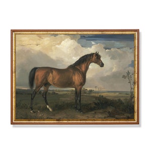 Vintage Horse Painting: Antique Equestrian Art Print (Digital Download)