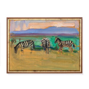 Colorful Zebra Painting Print: Abstract African Wildlife Art