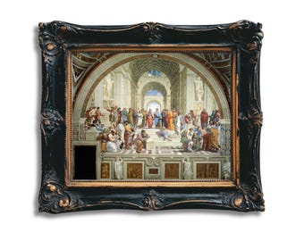 Lámina artística de La Escuela de Atenas – Pintura filosófica renacentista de Rafael (Descarga digital)