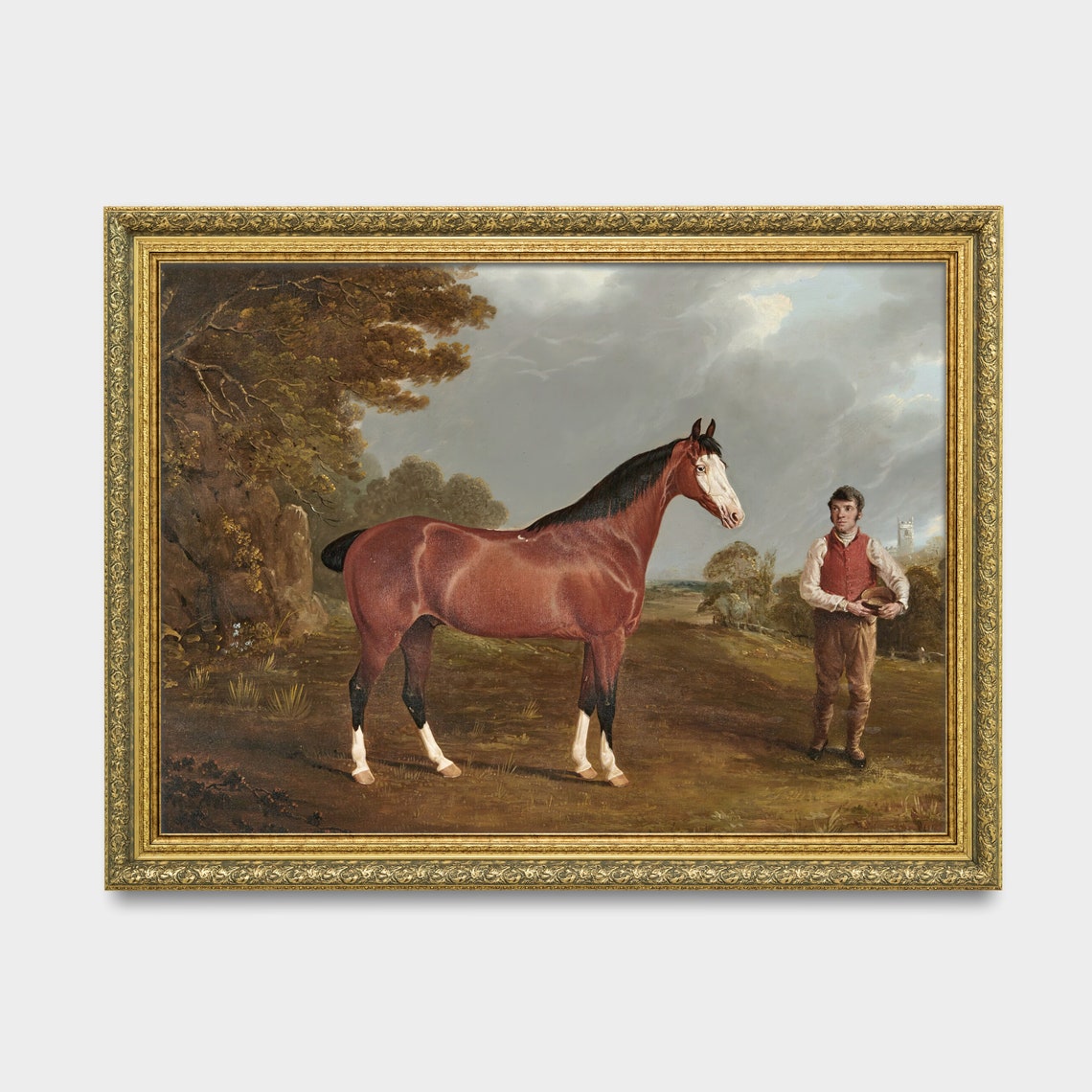 Vintage Horse Painting | Antique Equestrian Art Print (digital Download ...