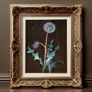 Vintage Dandelion Print: Antique Botanical Wildflower Art