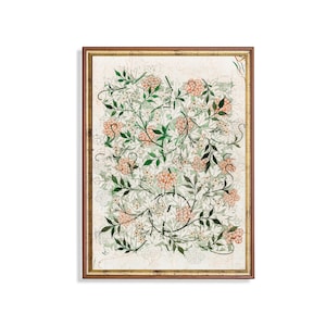 William Morris Blumendruck - Vintage Blumenmuster Wandkunst, Arts & Crafts Bewegung Design, englische Garten Wanddekoration