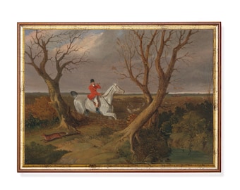 Vintage Horse Racing Print: Antique Equestrian Art, Farmhouse Decor