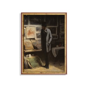 Vintage Man Portrait | Antique Gentleman Painting | Digital Download | Printable Wall Art | Moody Rustic Print | 18th Century Fine Art Print
