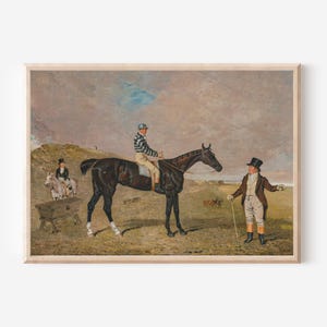 Vintage Horse Racing Print: 19th Century Equestrian Art
