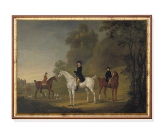 Vintage Equestrian Horse Print: Antique Farmhouse Decor (Mailed Print)