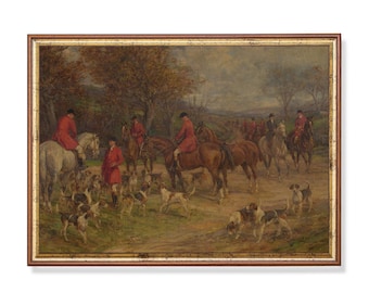 Vintage Equestrian Art Print: Antique Horse Painting, Farmhouse Decor