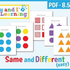 Preschool Comprehension - Same and Different Workbook