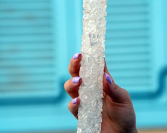 Clear Quartz Mezuzah - Clear