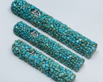 Quartz Mezuzah - Turquoise