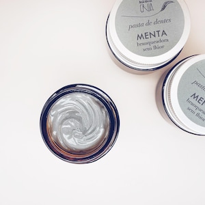MINT TOOTHPASTE | No Fluoride | WHITENING tooth  | Activated charcoal | 100% natural | No bicarbonate | Vegan, Biodegradable, Essential Oils