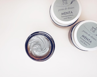 MINT TOOTHPASTE | No Fluoride | WHITENING tooth  | Activated charcoal | 100% natural | No bicarbonate | Vegan, Biodegradable, Essential Oils
