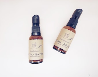 DEODORANT natural | TEA Tree THYME | Vegan, Biodegradable, Essential Oils, Strong effect No bicarbonate No coconut oil | no clothes stains