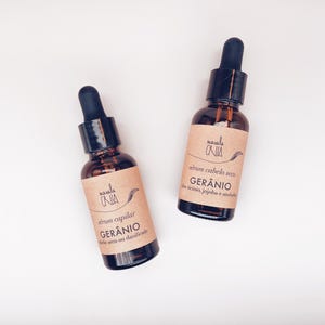 SÉRUM para Cabelos SECOS mit natürlichem Geranium capilar vegano biodegradável para hitrataco de Cabelos Secos