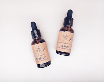 Haarserum voor droog haar met arganolie en geranium | Lichtgewicht veganistische haarverzorging