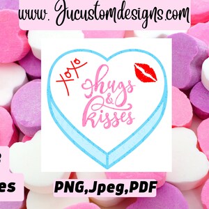 Hugs and Kisses! Valentines Day/Hearts/Candy/Love/February