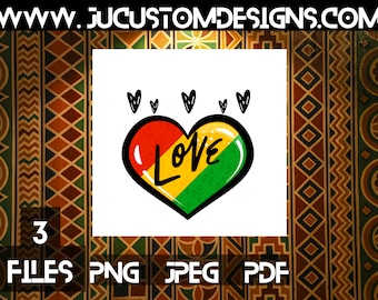 Pan Heart W/Love /Nero/Afroamericano/Afro/