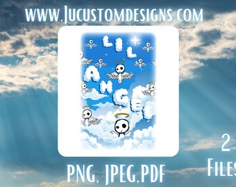 Clipart di Lil Angel: design divertente del paradiso (PNG, JPEG)