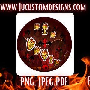 Lil Devil Coaster Design Halloween/diabeł/słodki/skrzydła/piekło/sublimacja|PNG|JPEG PDF