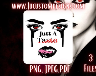 Colore vampira / Immagine di Halloween/vampiro/sangue/zanne/sexy/taglierine/adesivi/sublimazione./PNG/JPEG/Eps/Svg/PDF