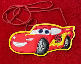 Cars Lightening McQueen Flat Lay, Crossbody Purse/bag for Girls