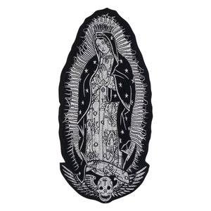 Virgin Mary Large Iron On Patch Embroidered Applique Sewing Label Punk Biker Patches Clothes Stickers Apparel Accessories Badge…