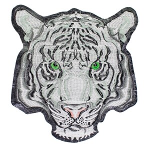 Roaring Tiger Head Patches Applikationer Broderi Märken Stryk-på Patches för Biker Jacka Ryggsäck Patches bild 4