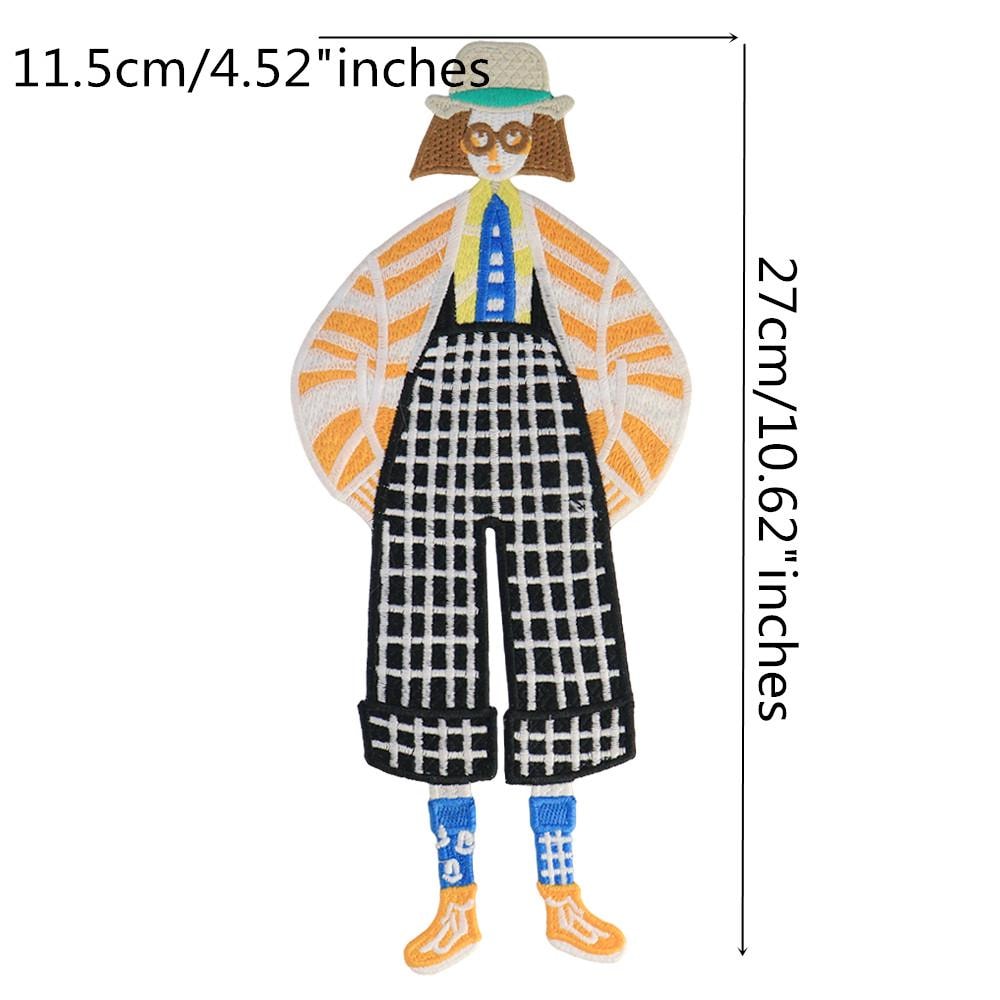 Fahion Women Patches Embroidered Applique City Lady Pattern Patch Sew ...