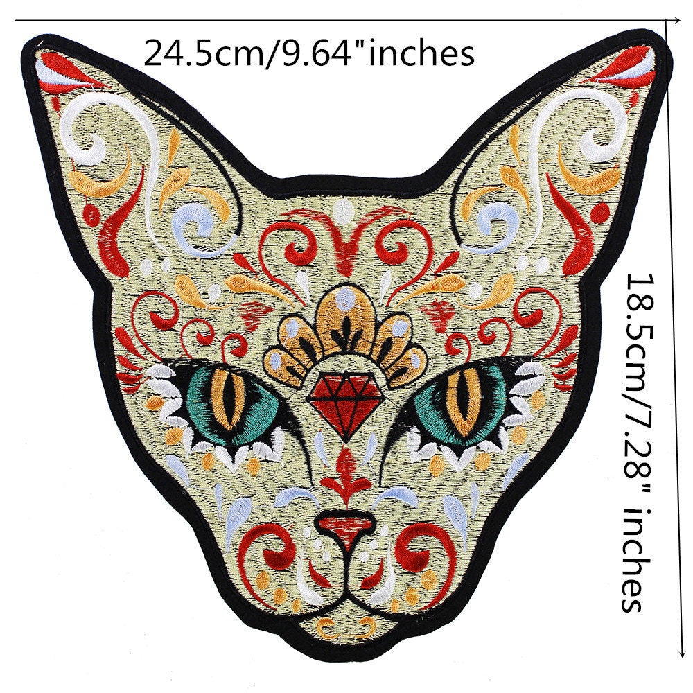 Embroidery Cat Patches Iron on Badges Stickers Clothes Etsy UK