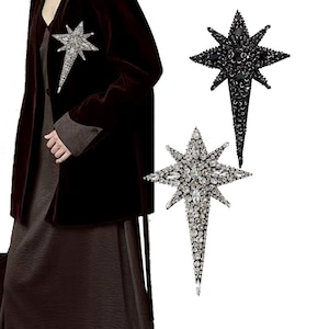Rhinestone Star Patches Handmade Crystal Applique Patches for DIY Gift Brooches Decor 1 Piece