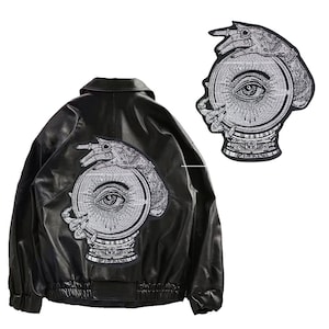Embroidery Big Hand Eye Patches Applique for Clothes Jacket Iron on Puck Badges