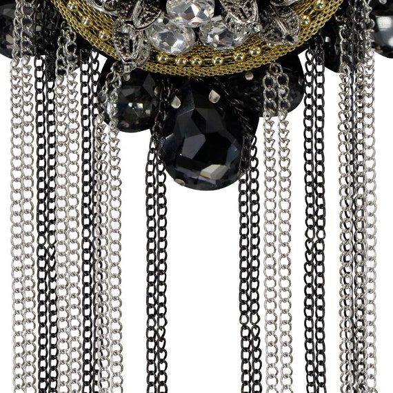 Toppe Con Perline Di Cristallo E Frange Per Spalline - 2 Pezzi In Oro Per Decorazioni Abiti - Foto 4