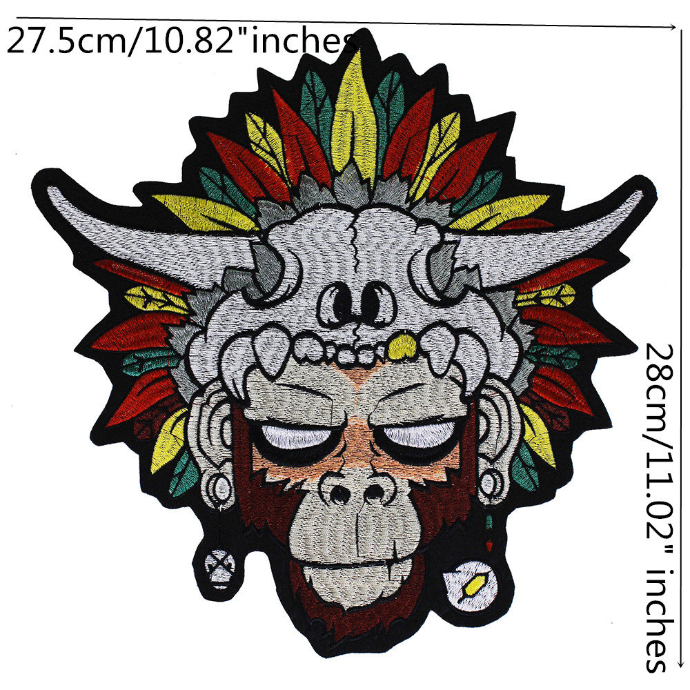 Stickerei-Aufnäher Ethnischer Affe - Bügelpatch Für Kleidung & Accessoires